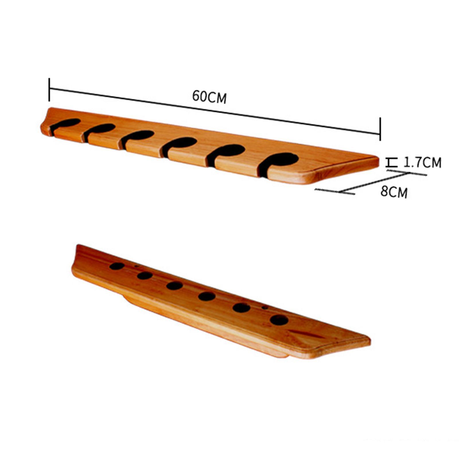 Fishing Rod Wall Rack Horizontal Mount 6 Slots for Garage Boat Vehicle