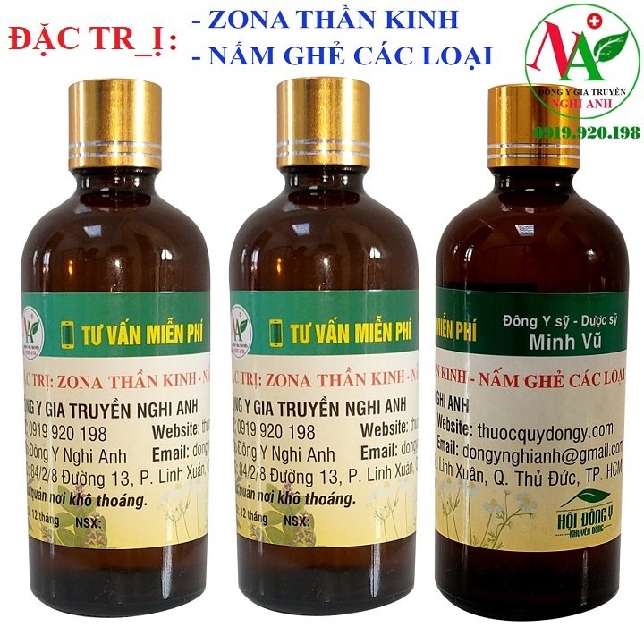 02 Lọ Thuốc Bôi Đặc Trị Zona Thần Kinh - Thảo Dược Đông Y Nghi Anh