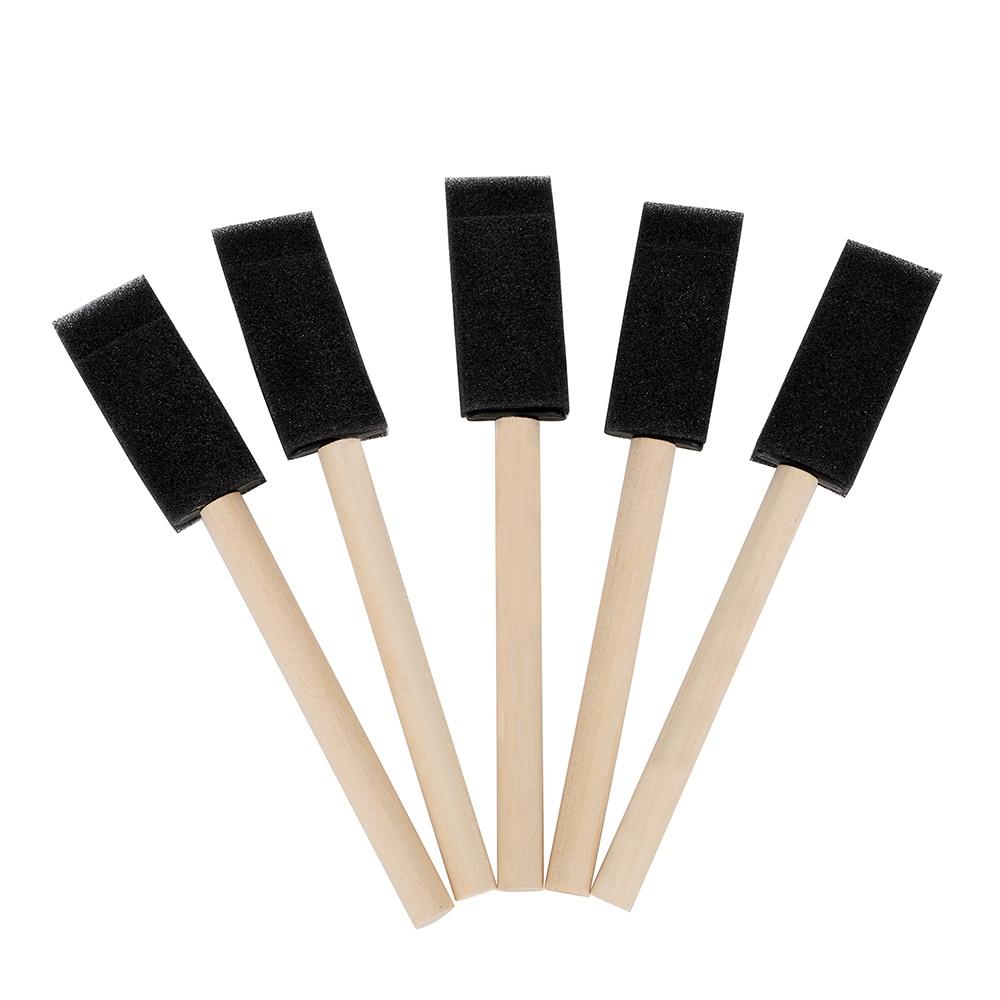 Set 5 bàn chải vệ sinh xe hơi cán gỗ mềm