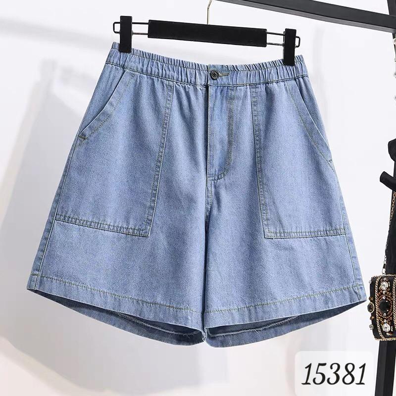 15381 Quần BIG SIZE short jean lưng thun