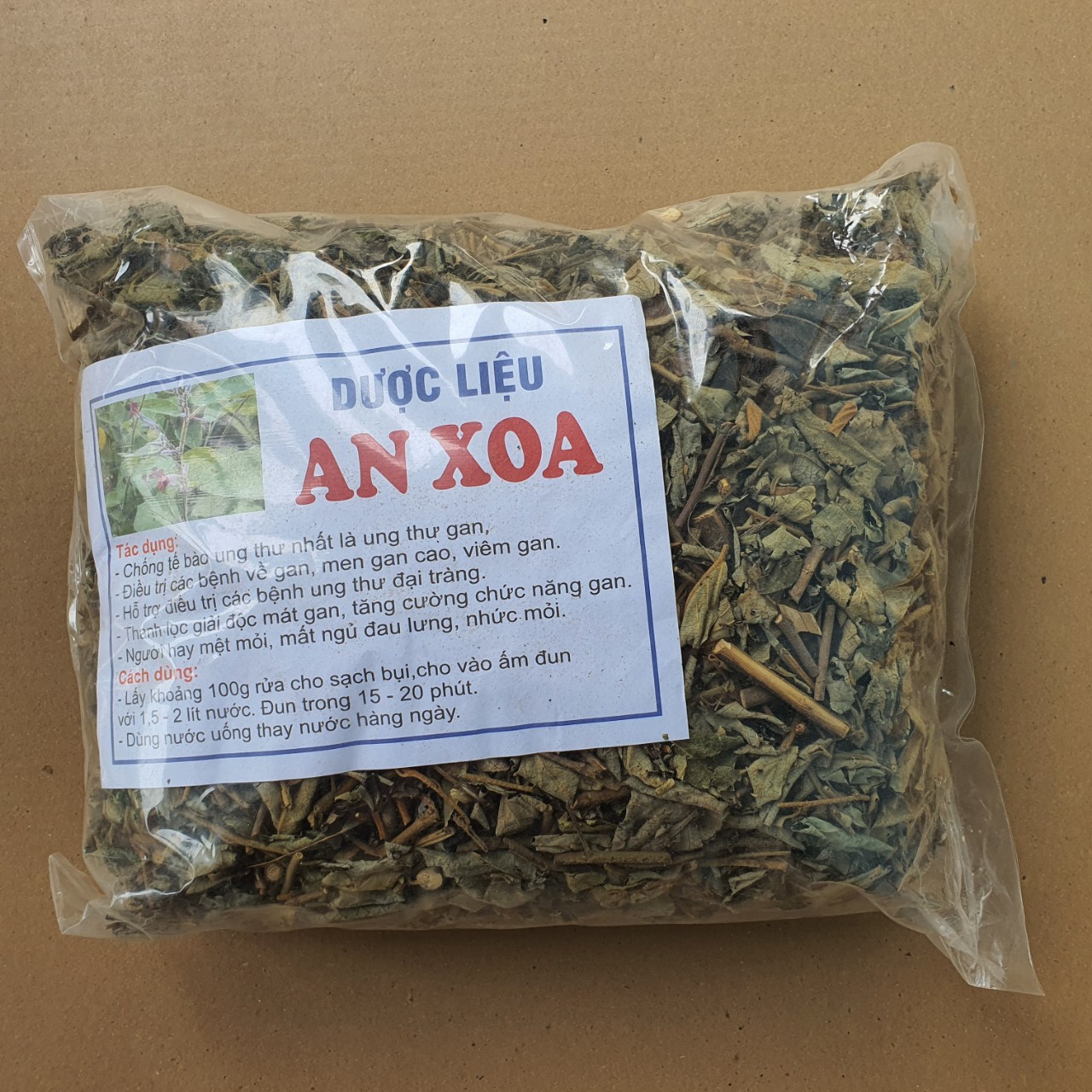 Túi 1Kg An Xoa hoa tím giải độc hạ men gan xơ gan
