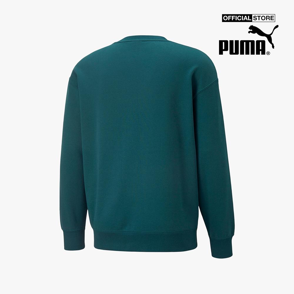 PUMA - Áo sweatshirt nam phom suông Classics Relaxed Crewneck 535599