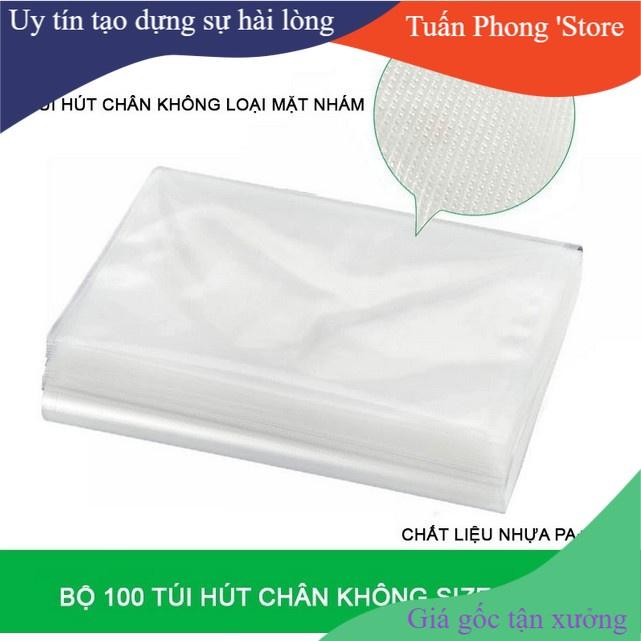 Túi Hút Chân Không Một Mặt Nhám Cho Máy Vacuum Sealer 25X17Cm (Set 10 Cái) FREESHIP TP'S