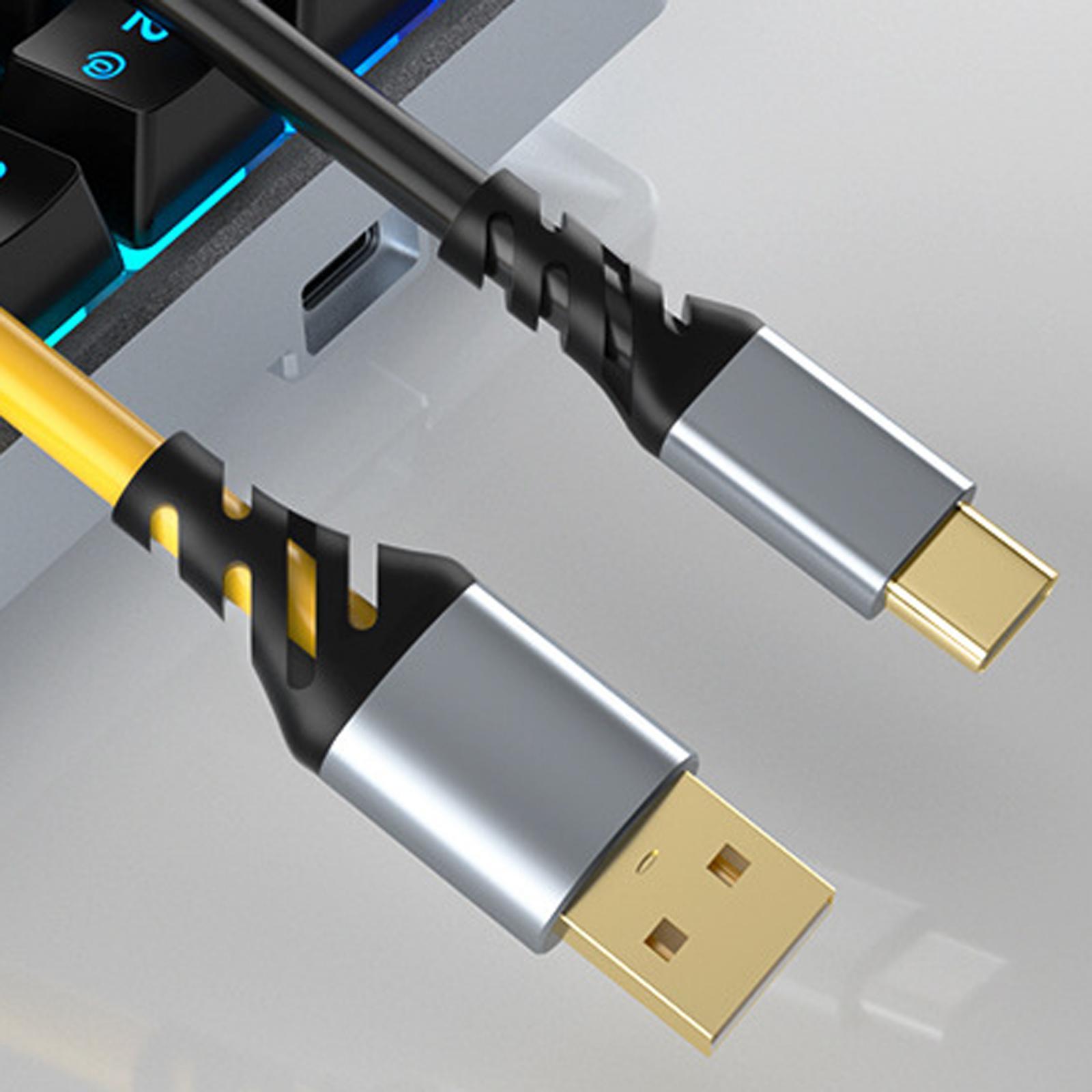 Coiled USB Type C Cable with Aviation Plug for Laptop for Type C Mechanical Keyboard