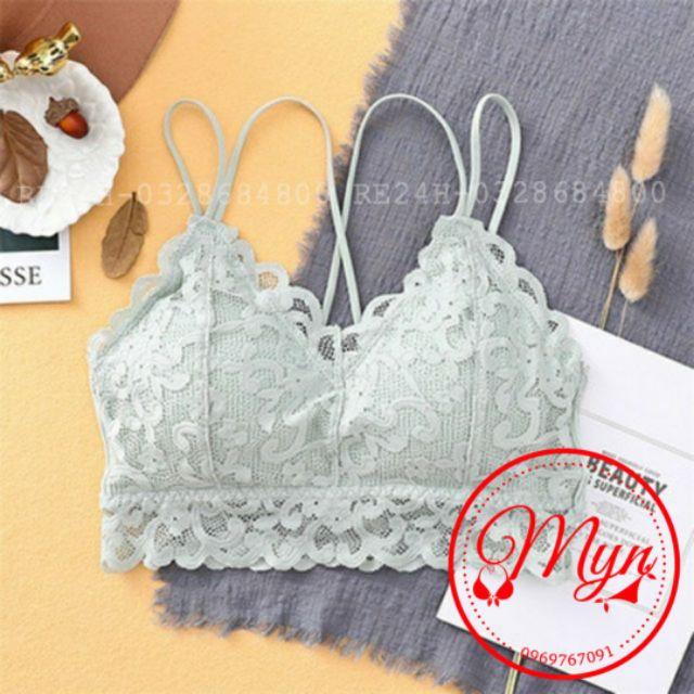 ÁO BRA REN TIỂU THƯ DÂY CHÉO MỀM MẠI GỢI CẢM