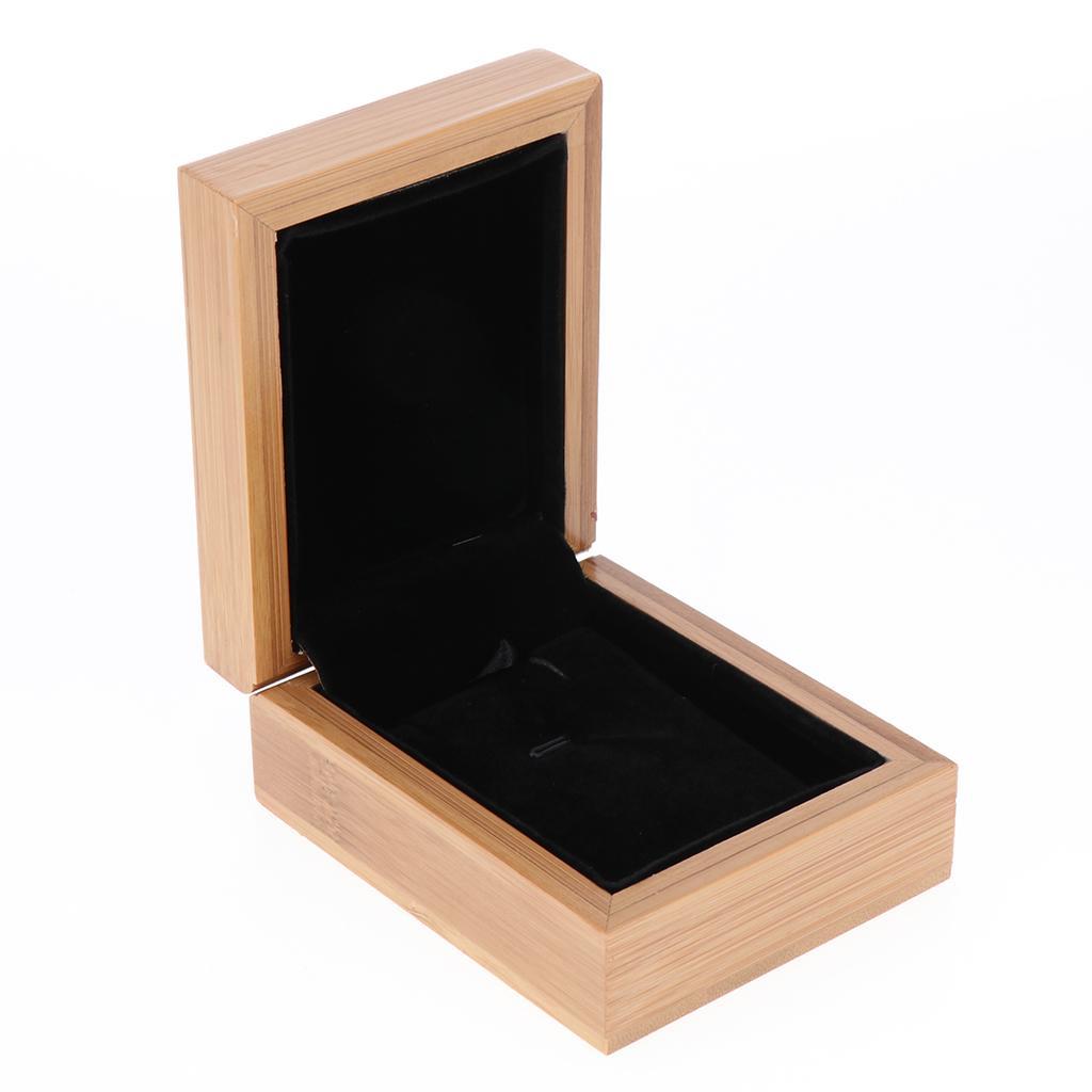 Unfinished Wooden Jewelry Box Storage, Wood Pendant Necklace Organizer for Women Men, Luxury Case for Earrings Bracelets Watches