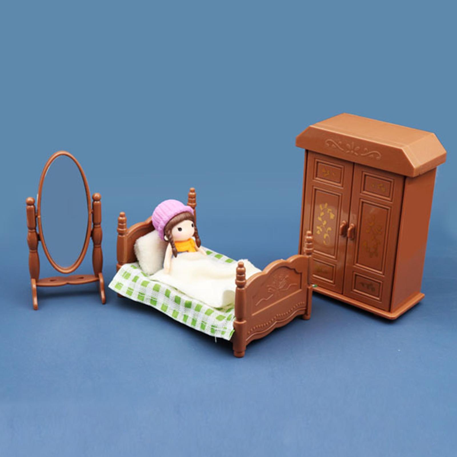 1/6 Scale Dollhouse Bedroom Dollhouse Decoration Landscape for Holiday Gifts