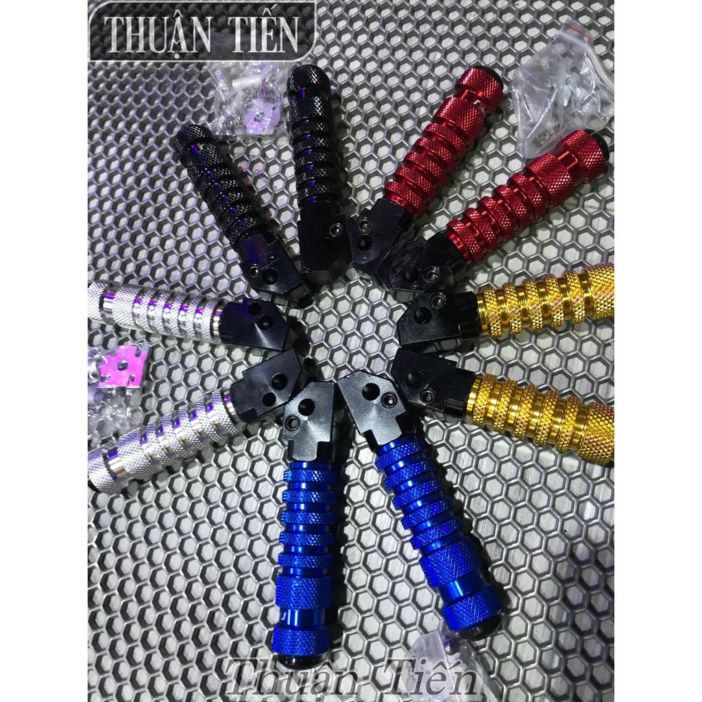 GÁC CHÂN SAU NHÔM KHÍA MÀU DÙNG CHO HONDA HOẶC YAMAHA ĐỦ MÀU CHẾ ĐƯỢC NHIỀU LOẠI XE
