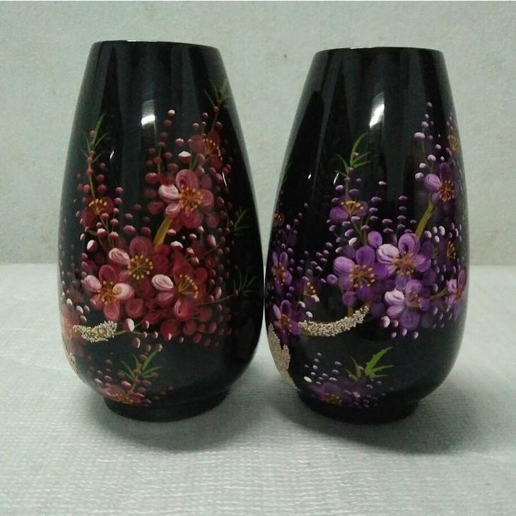 Bình hoa gỗ sơn mài