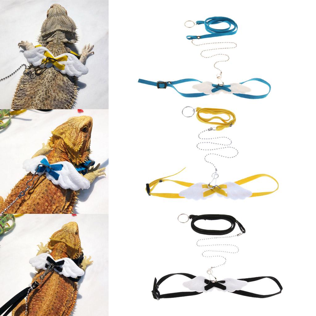 Bearded Dragon Reptile Lizard Gecko Turtle Tortoise Adjustable Harness Leash