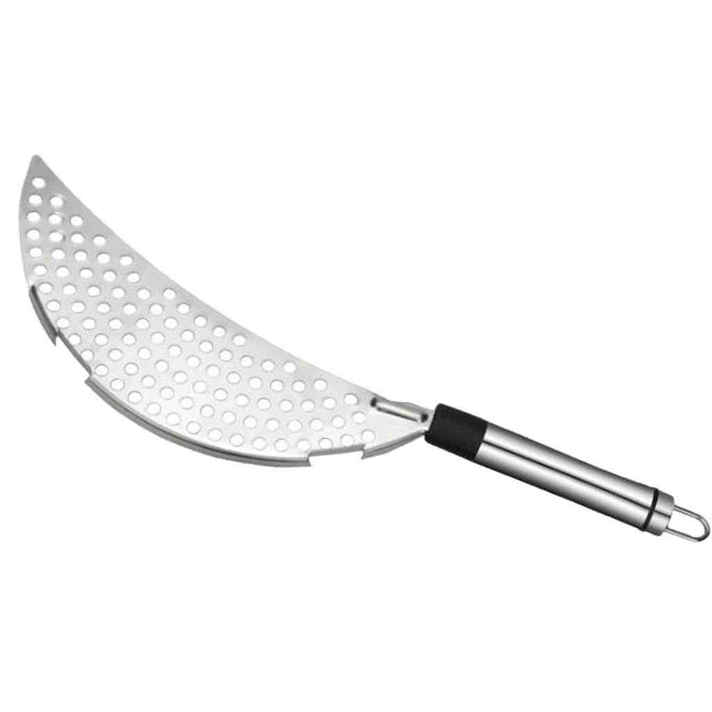 Kitchen Stainless Steel Half-Moon Pan Strainer Pot Drainer Pasta Strainer