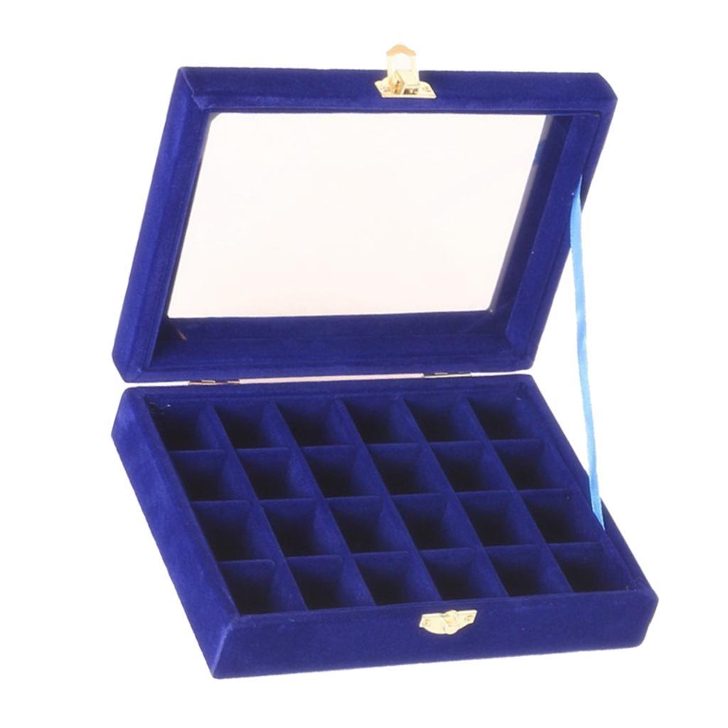 24-Slot Jewelry Earring Display Case Storage Box Organizer Holder Gift