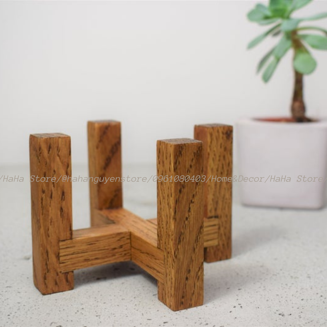 Đôn gỗ đặt chậu cây mini để bàn làm việc nhiều màu sắc CCG01-KV