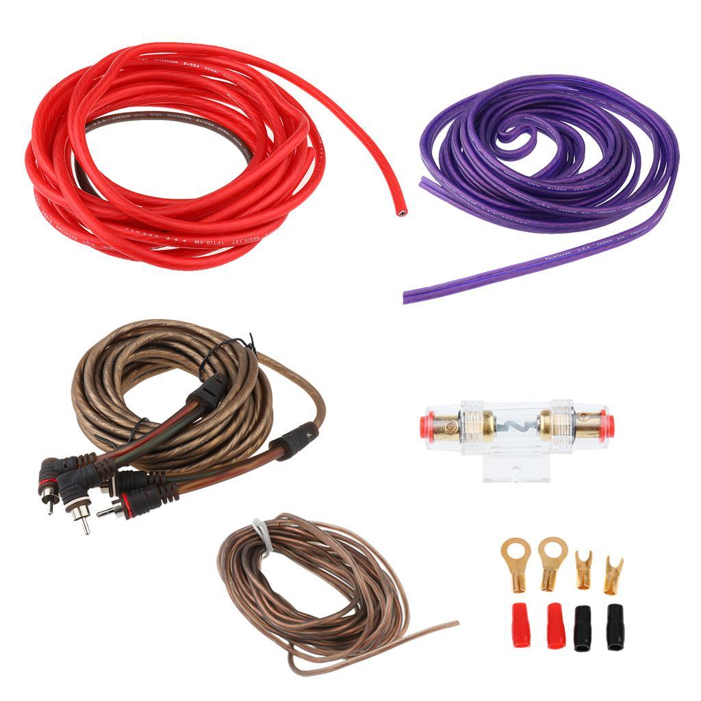 Car Audio Speaker Cable Wire Wiring 8GA Amplifier Subwoofer Installation Set