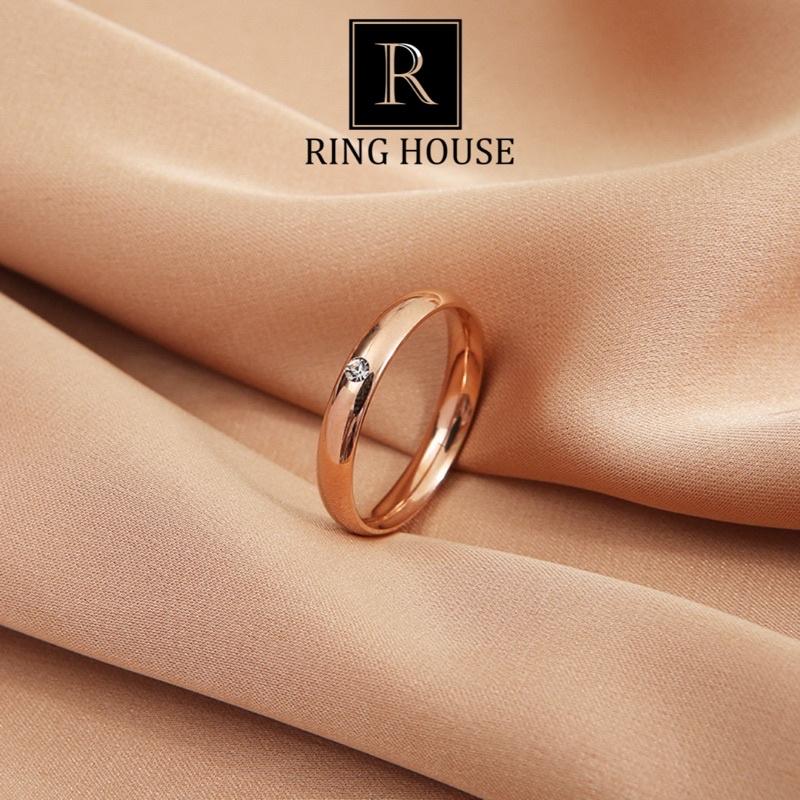 (Titan) R6 Nhẫn Cho Cặp Đôi Nam Nữ Couple Ring Titan Không Đen Gỉ Ring House