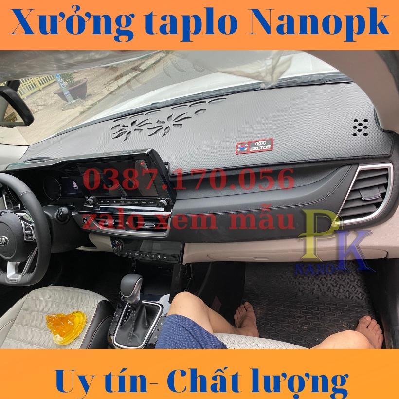 Thảm taplo ô tô xe Toyota Veloz Cross Thương hiệu Nanopk, Chất liệu Nhung, da carbon, da vân gỗ