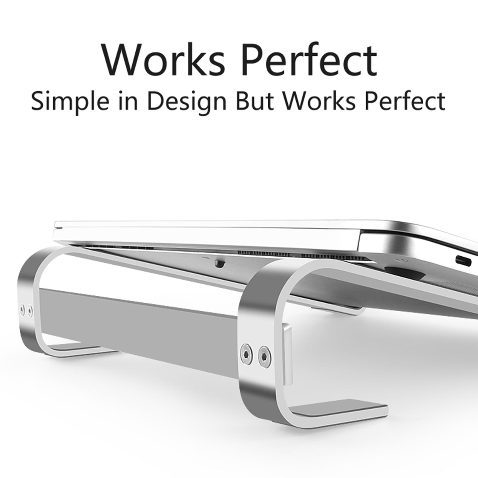 Aluminum Laptop Stand Stable Ergonomic Computer Stand Riser for 10-18Inch Desk Computer