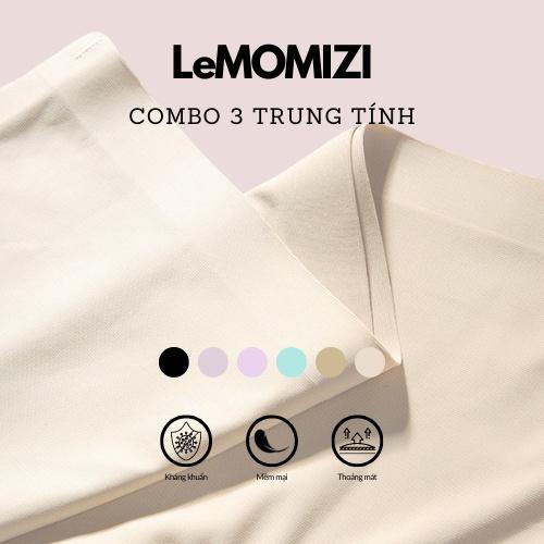 COMBO 3 QUẦN LÓT ĐÚC SU LeMOMIZI THUN LẠNH MÀU TRUNG TÍNH – CO GIÃN 4 CHIỀU – ĐẸP THOÁNG MÁT – GIÁ SỐC