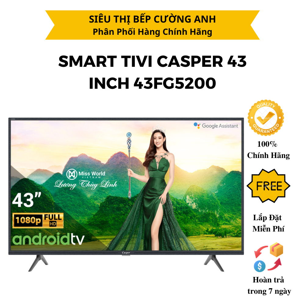 Smart Tivi Casper 43 Inch 43FG5200 Android - Hàng chính hãng