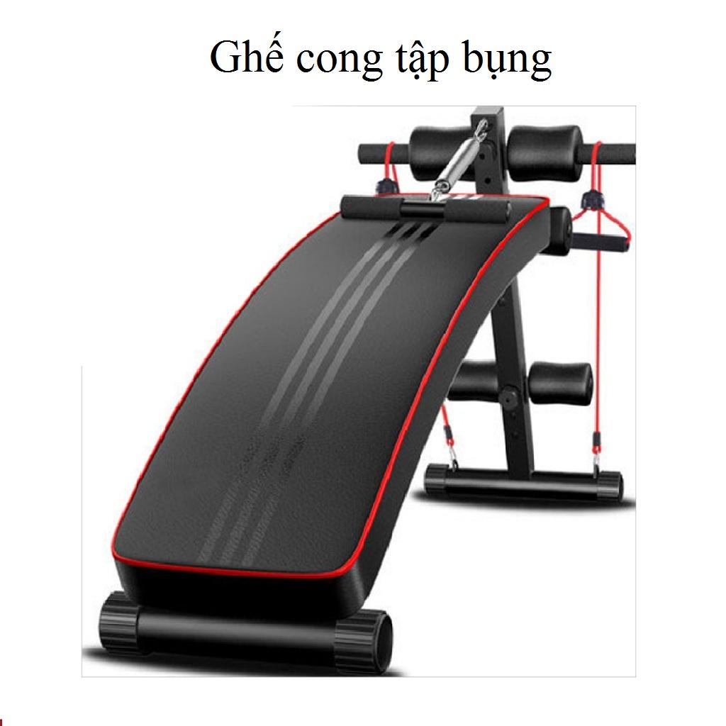 Ghế cong tập cơ bụng, chống đẩy, kéo tay đa năng cao cấp