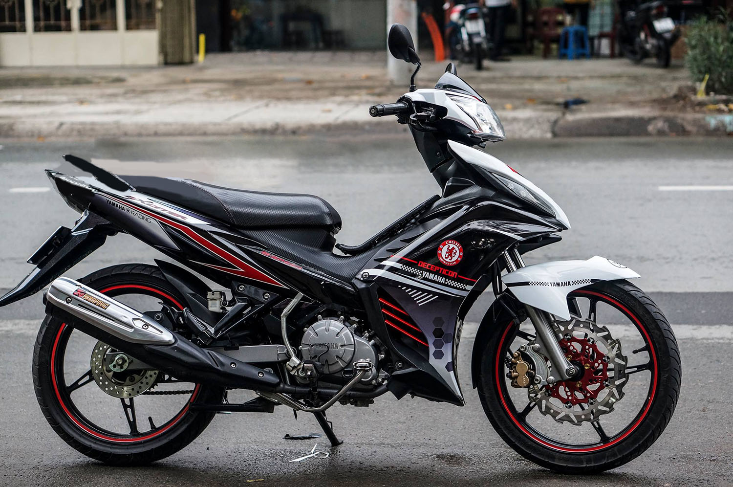 Tem trùm Exciter 135 Red Black Decepticon