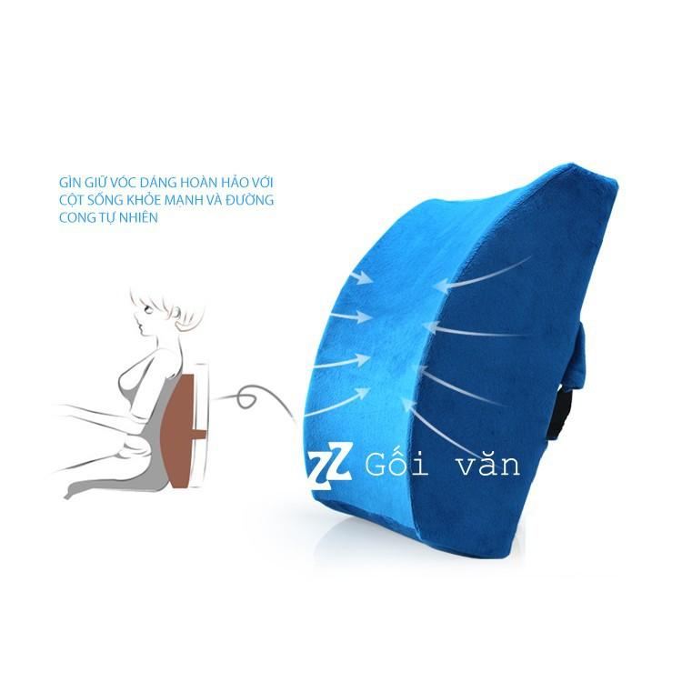 Gối Chống Đau Lưng Văn Phòng DÀY 12CM - Đệm Lưng Văn Phòng ZURI PILLOW GTL-01