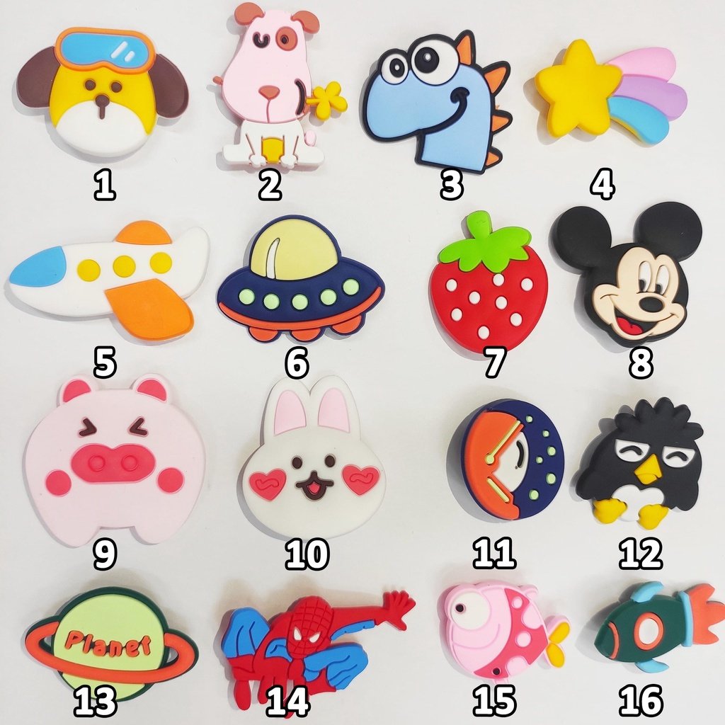 Sticker Jibbitz Nhựa Trang Trí, Gắn DÉP TỔ ONG Đa Mẫu, Đa Sắc Màu ‘’SIÊU CHẤT