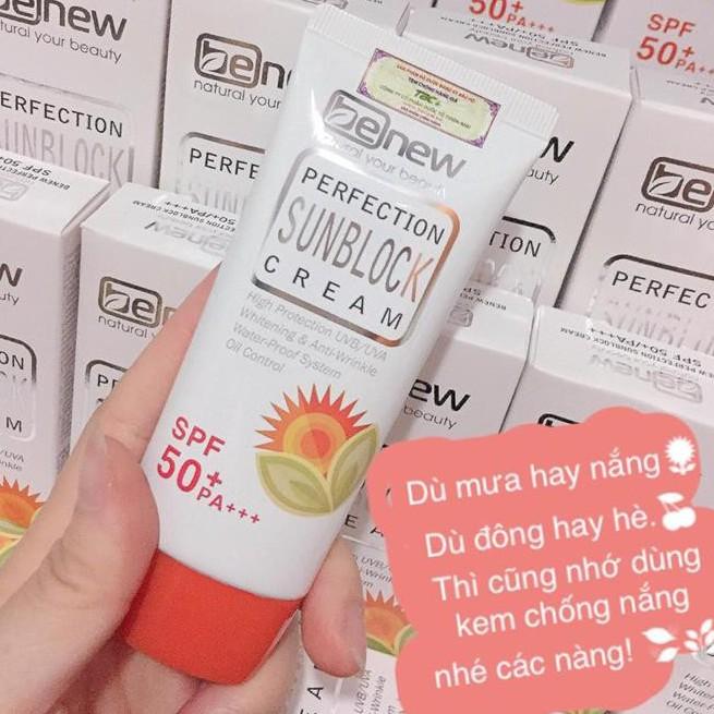 Kem Chống Nắng Hàn Quốc BENEW trắng da, lên tone Perfection Sunblock 50ml - SPF 50 PA+++