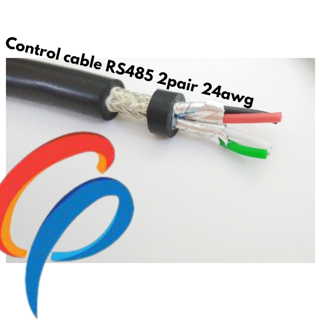 Cáp tín hiệu vặn xoắn RS485 2pair 24awg có lưới chống nhiễu điện áp 500 volt