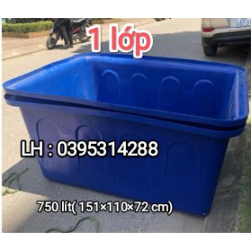 Thùng chữ nhật nuôi cá 750 lít