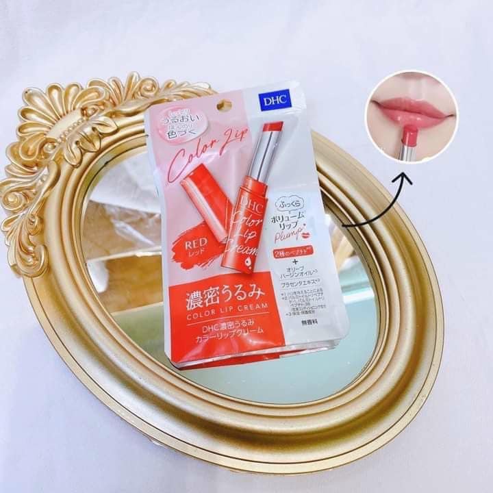  Son Dưỡng Môi DHC Color Lip Cream Giúp Đôi Môi Mềm Mịn, Căng Bóng Nhiều Màu Thỏi 1.5g(Hàng Nội Địa Nhật)