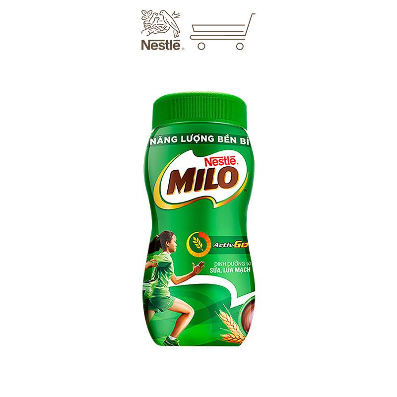 Combo 2 hũ thức uống lúa mạch Nestlé Milo nguyên chất 400g (hũ nhựa)