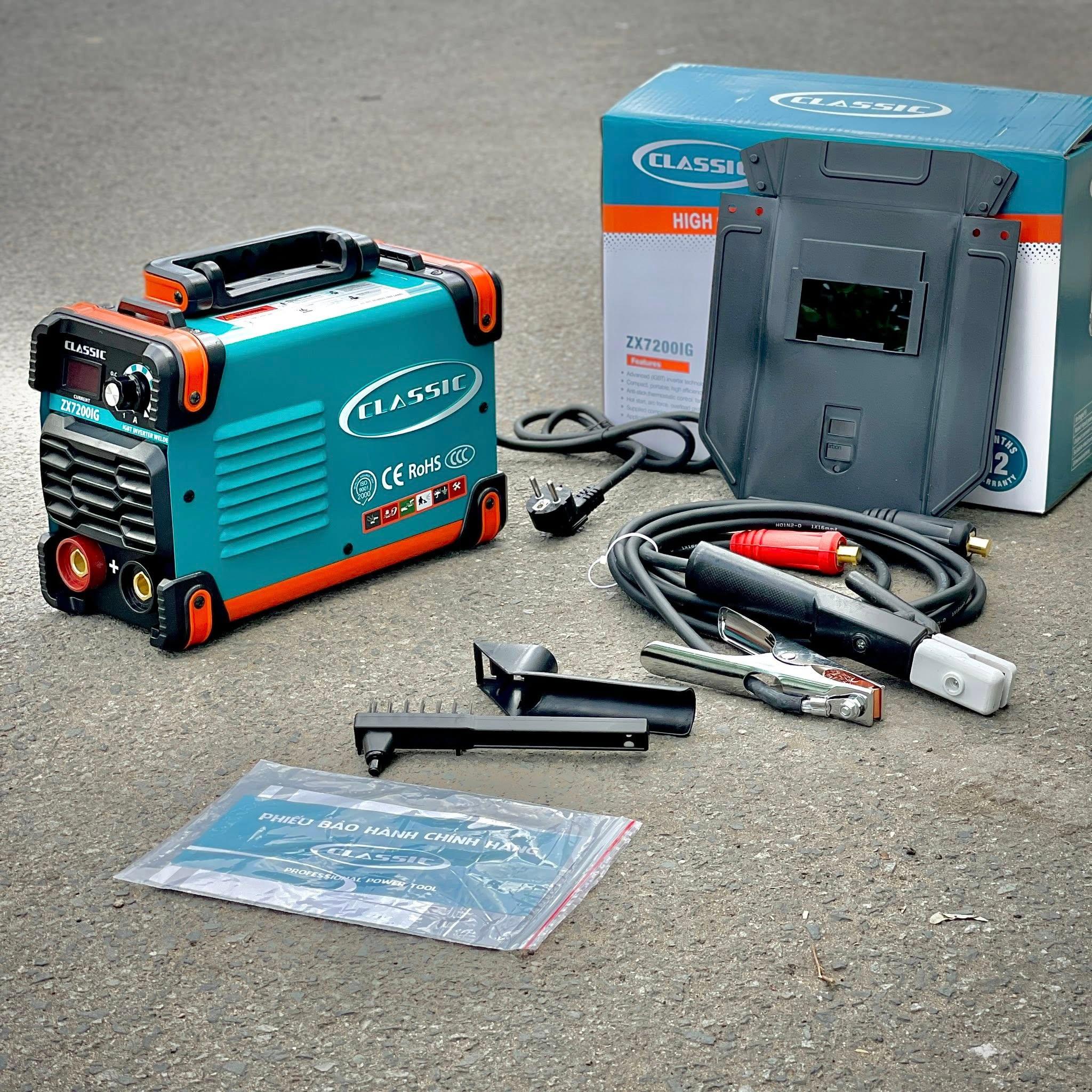 MÁY HÀN QUE 3.2MM 200A CLASSIC ZX7-200IG- HÀNG CHÍNH HÃNG