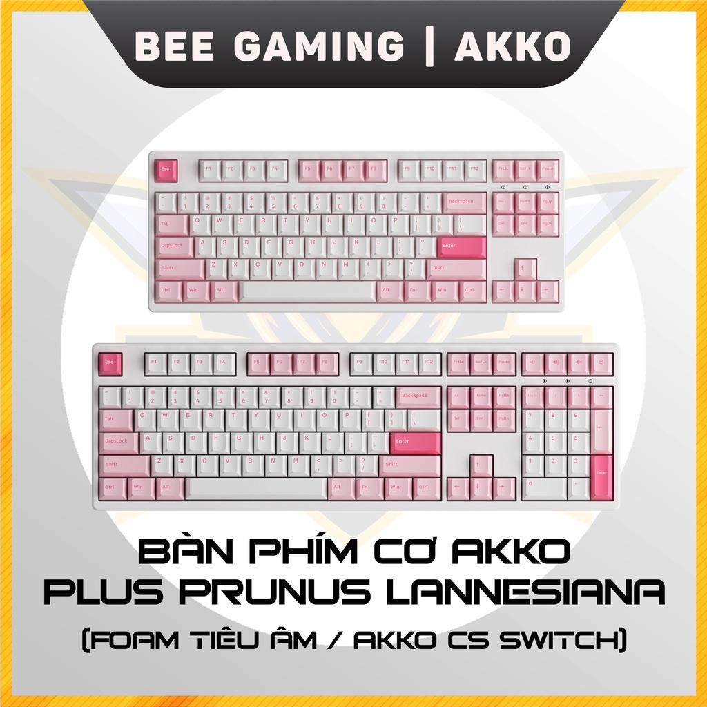 Bàn phím cơ chính hãng AKKO 3087 / 3108 Plus Prunus Lannesiana (Foam tiêu âm / AKKO CS switch