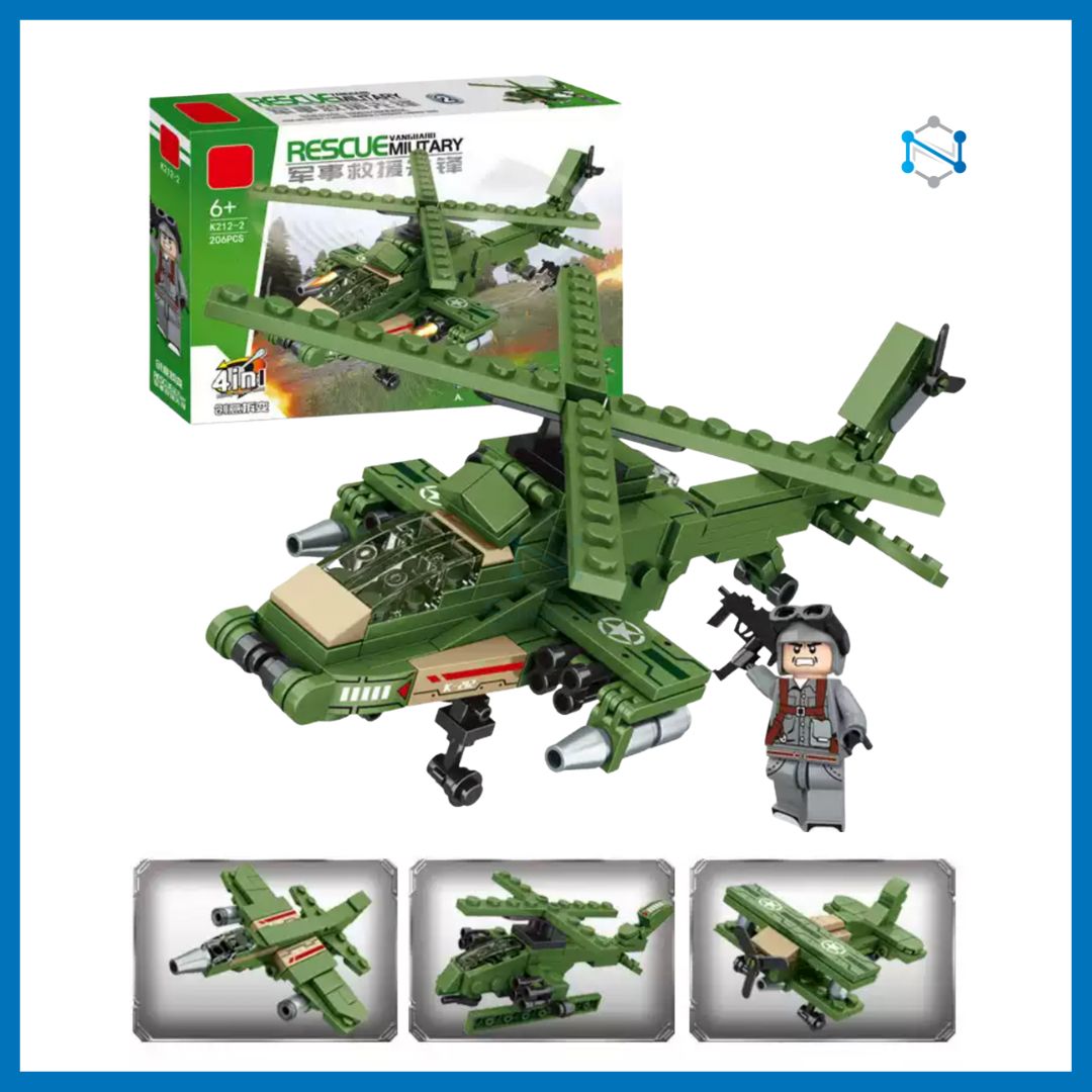 Đồ chơi lắp ráp sáng tạo 4in1 xe tank chiến đấu WW2 tương thích với tất cả thương hiệu