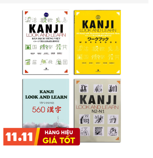 Sổ Tay Combo Kanji Look And Learn N5- N1 Bản Dịch Tiếng Việt