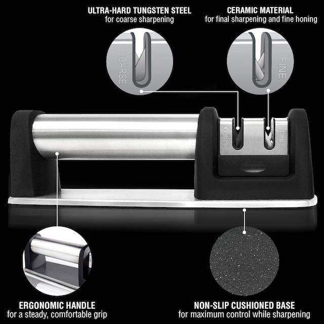 Dụng cụ mài dao thép không gỉ, đá mài dao 2 giai đoạn 2-Stage Knife Sharpening System