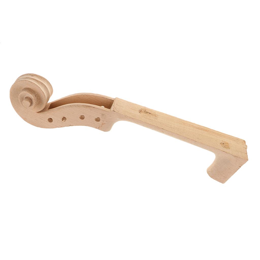 Sunnimix Chưa Hoàn Thành Headstock PEG Lỗ Cổ Phong W/Gỗ Mun Ván Trượt Ngón Tay Ngòi Thường Đặt Cho 4/4 Vĩ Cầm