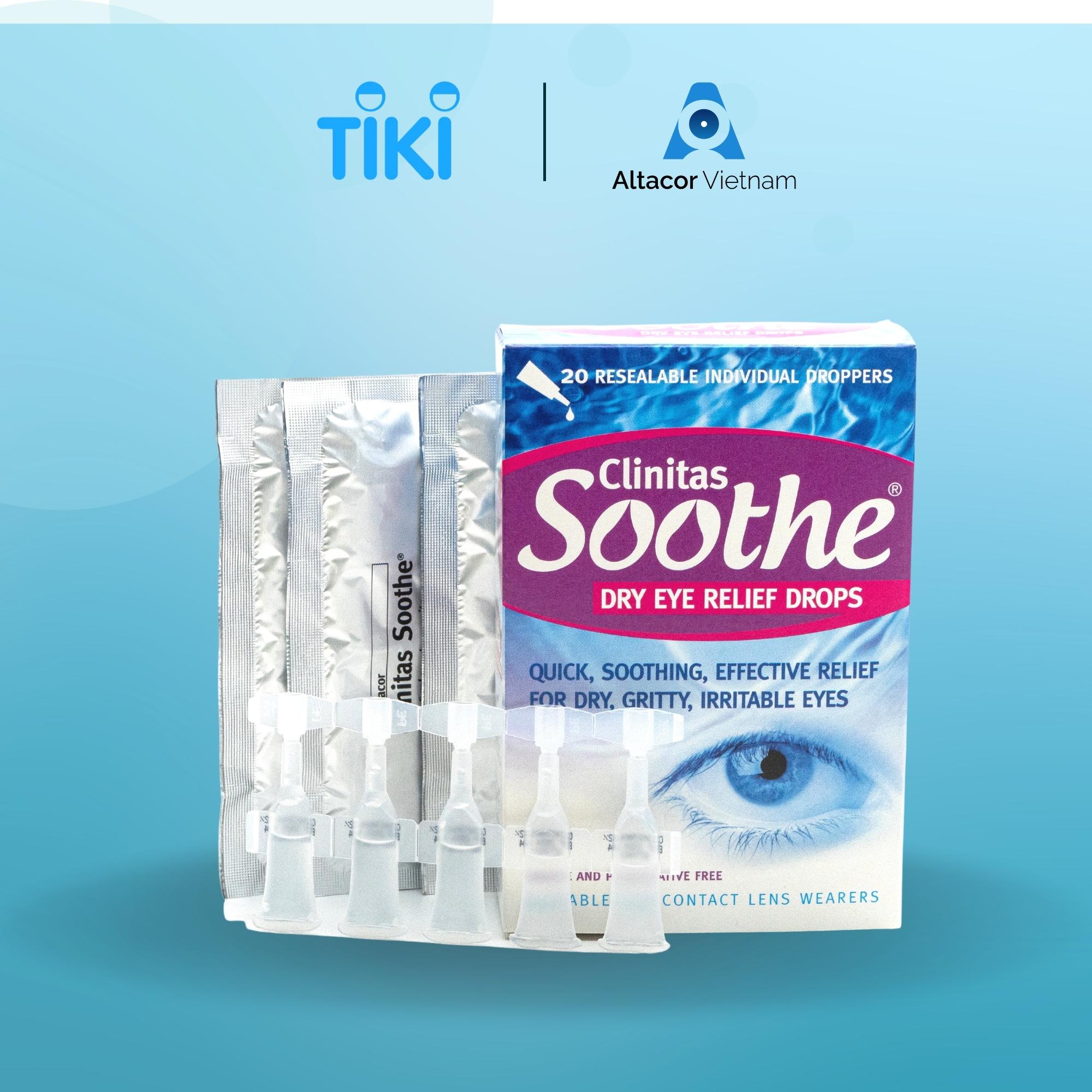 Dung dịch nhỏ Mắt Clinitas Soothe 0.4% - ITALY [Chính Hãng] - HỘP 20 TÉP