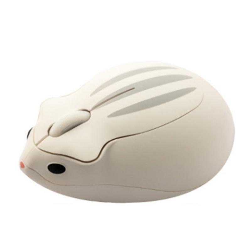 57EC Chuột Quang Không Dây 2.4G Wireless Dễ Thương Hamster Hoạt Hình Chuột Máy Tính Công Thái Mini 3D