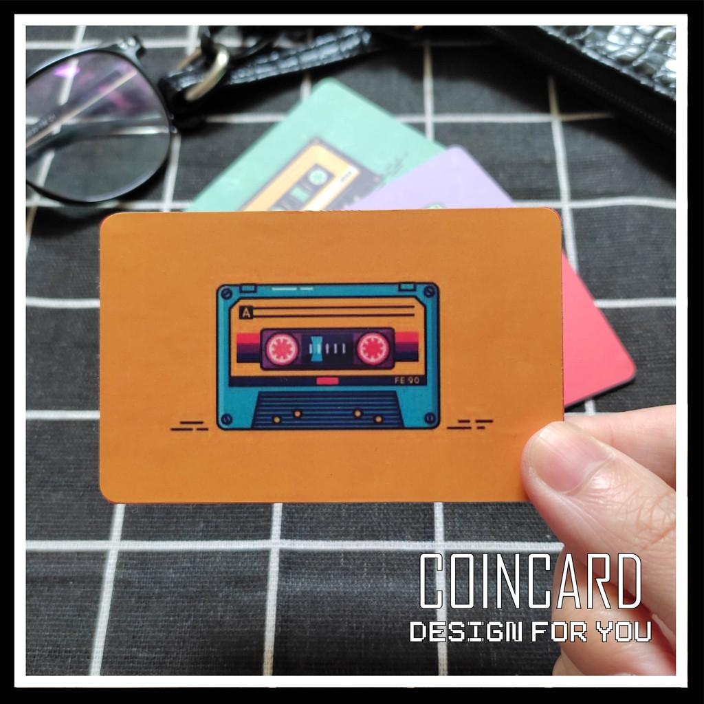 Sticker / Miếng dán Thẻ ATM , Post card hình Cassette Tape Card