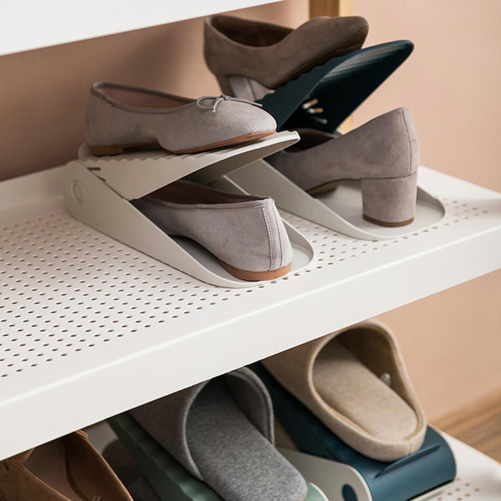 Shoe Slots Organizer Adjustable Shoe Slots Organizer Shoe Racks Shoe Space Saver Shoe Holder Shoe Stacker