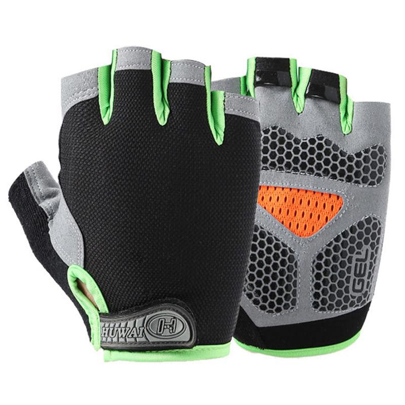 Mùa Hè Găng Tay Xe Đạp Ngón Bycicle Găng Tay Nam Nữ Chống Trơn Trượt Đi Lưới Mtb Găng Tay Xe Đạp Phụ Kiện Xe Đạp Color: pink ordinary Size: M