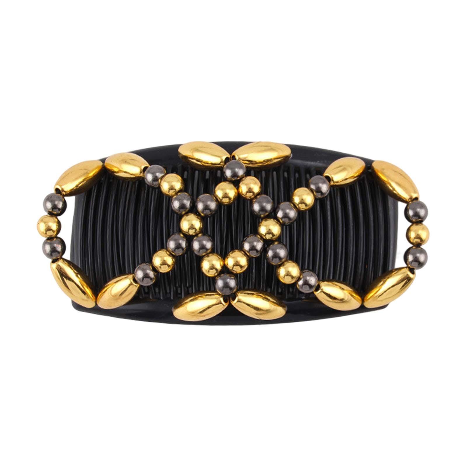 Beads Hair Combs Bun Making Tool Bead Hairpins Accessories Hair Clips Elastic Headwear for Stage Birthday Daily Party Decoration