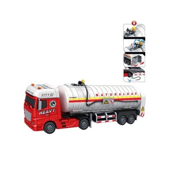 TOYSTAR - 666-73F Mô hình  xe vận chuyển khí đốt tỉ lệ 1:12 có đèn và âm thanh (KT 54x12x19cm)