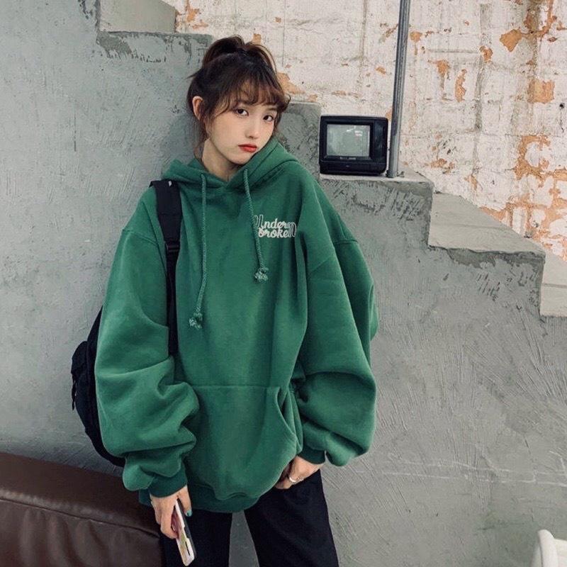 Áo Hoodie Nỉ Bông UNDER BROKEN Form Rộng Nam Nữ Unisex Phong Cách Ulzzang