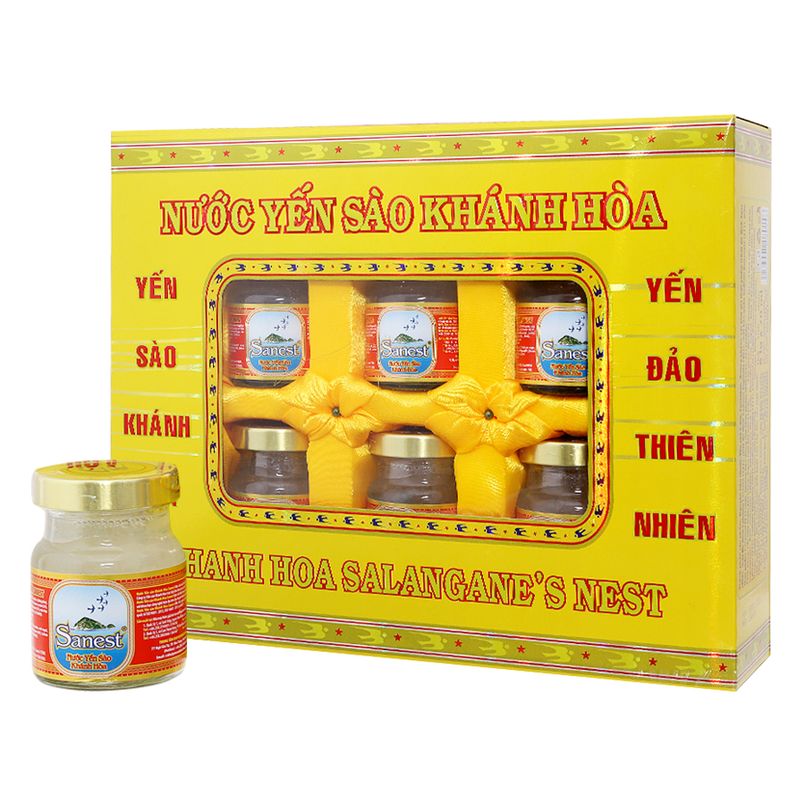 Hộp 6 Hũ Nước Yến Sào Sanest Có Đường (70ml / hũ)