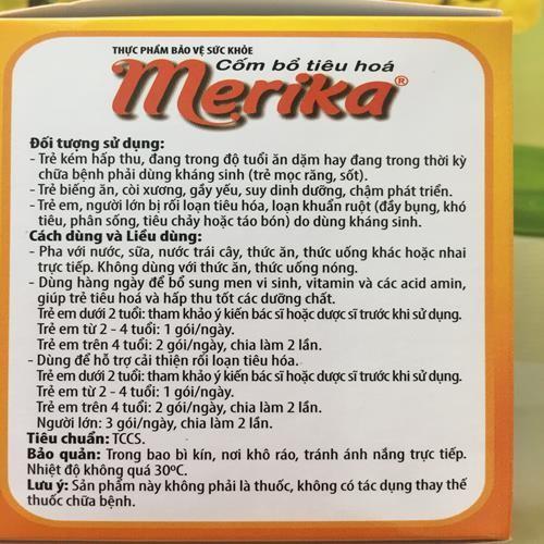 MERIKA &amp; MERIKA FORT - CỐM BỔ TIÊU HOÁ VÀ MEN VI SINH DẠNG KHÔ - HỘP 20 GÓI