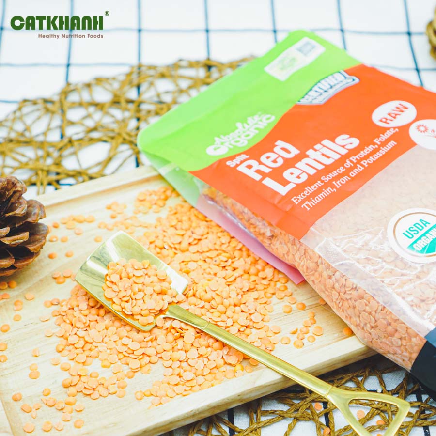 Đậu lăng đỏ Úc Red Lentils Absolute Organic túi 400g