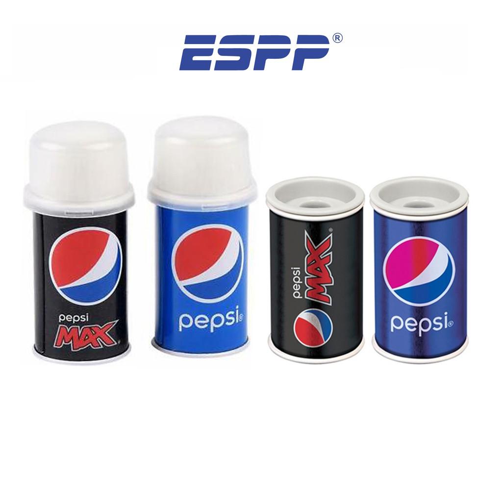 Combo đồ chuốt và gôm hình lon Pepsi chất liệu kim loại cao cấp (Đen/ Xanh Dương ) - HELIX